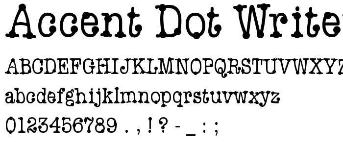 Accent Dot Writer font